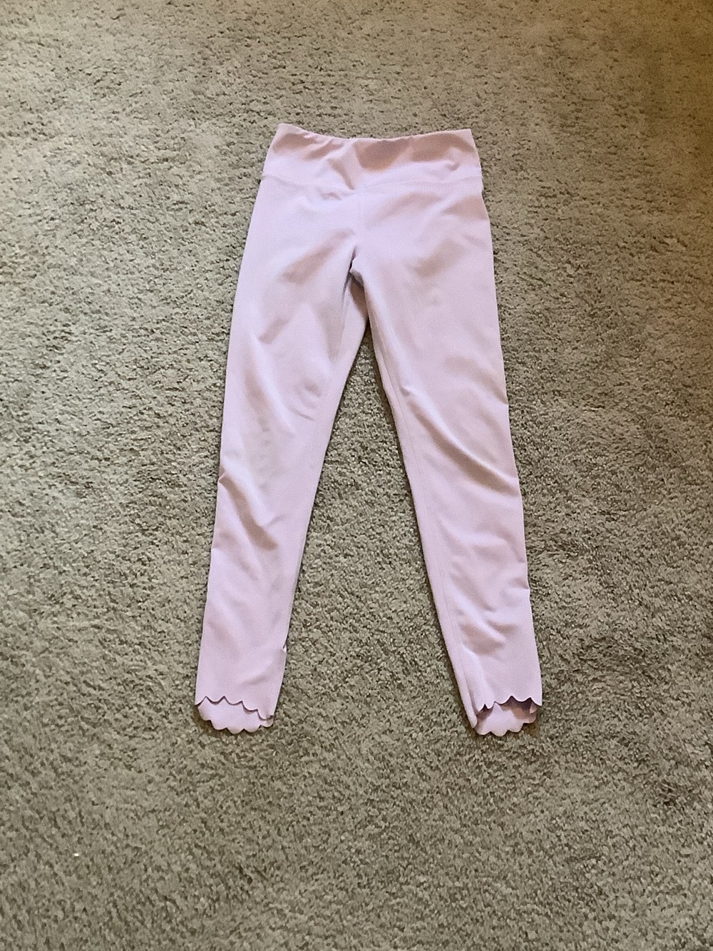 Zella Girl High-Rise Scalloped Studio Lite Leggings Lilac